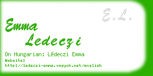 emma ledeczi business card